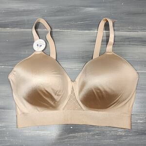 Bali Bra 38DD One Smooth‎ U Bounce Control Wirefree Bra DF3458 Beige